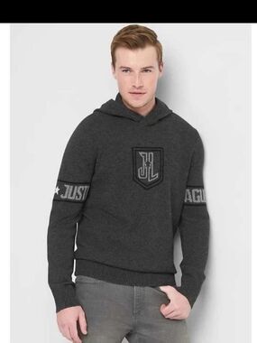 Gap x Justice League Merino Wool Blend Hoodie | Graphic Logo | Men’s Large